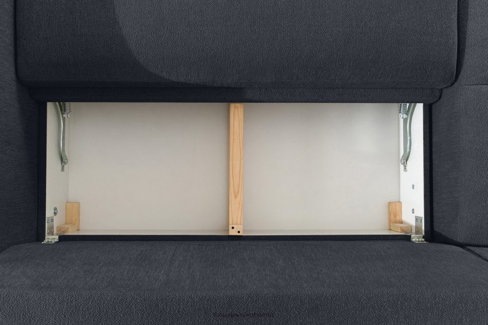 BLUME Modernes Ecksofa aus Chenille-Stoff links graphit graphit - Foto 12