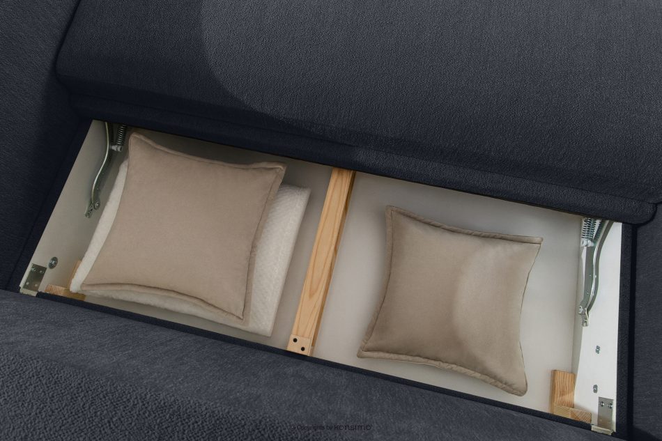 BLUME Modernes Ecksofa aus Chenille-Stoff links graphit graphit - Foto 13