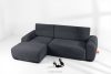 BLUME Modernes Ecksofa aus Chenille-Stoff links graphit graphit - Foto 2