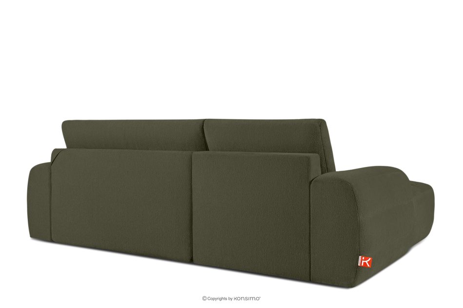 BLUME Modernes Ecksofa aus Chenille-Stoff links dunkelgrün dunkelgrün - Foto 3