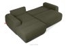 BLUME Modernes Ecksofa aus Chenille-Stoff links dunkelgrün dunkelgrün - Foto 5