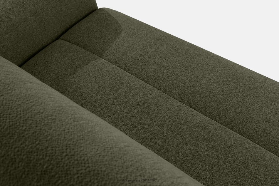 BLUME Modernes Ecksofa aus Chenille-Stoff links dunkelgrün dunkelgrün - Foto 5