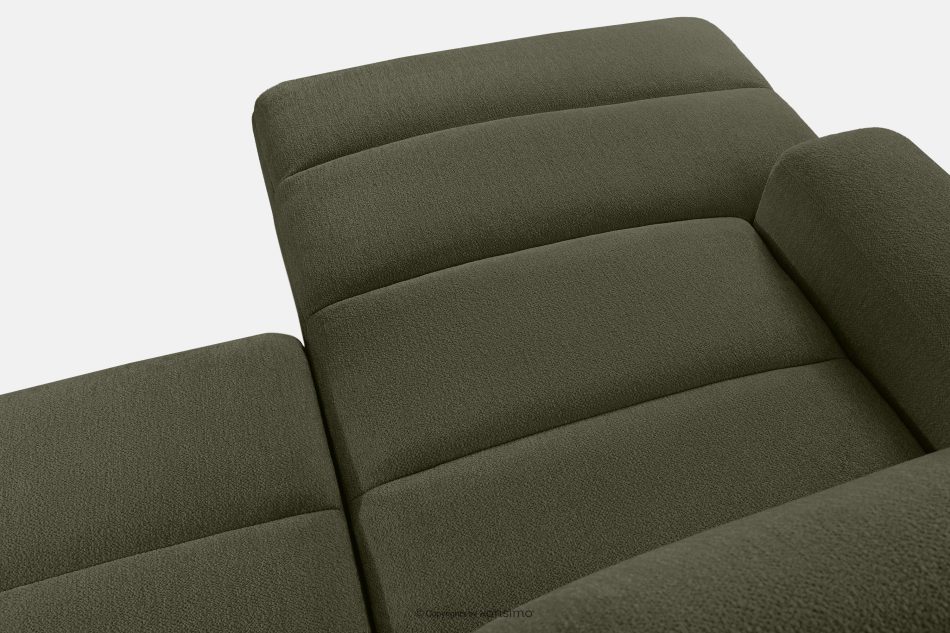 BLUME Modernes Ecksofa aus Chenille-Stoff links dunkelgrün dunkelgrün - Foto 10