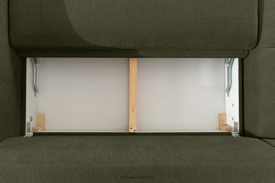 BLUME Modernes Ecksofa aus Chenille-Stoff links dunkelgrün dunkelgrün - Foto 12