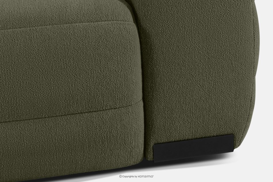 BLUME Modernes Ecksofa aus Chenille-Stoff links dunkelgrün dunkelgrün - Foto 15