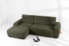 BLUME Modernes Ecksofa aus Chenille-Stoff links dunkelgrün dunkelgrün - Foto 2