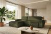 BLUME Modernes Ecksofa aus Chenille-Stoff links dunkelgrün dunkelgrün - Foto 17