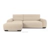 Modernes Ecksofa aus Chenille-Stoff links cremefarben