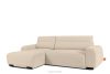BLUME Modernes Ecksofa aus Chenille-Stoff links cremefarben cremefarbe - Foto 3