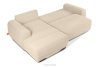 BLUME Modernes Ecksofa aus Chenille-Stoff links cremefarben cremefarbe - Foto 5