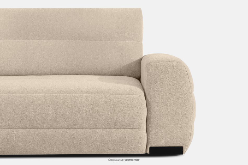 BLUME Modernes Ecksofa aus Chenille-Stoff links cremefarben cremefarbe - Foto 6
