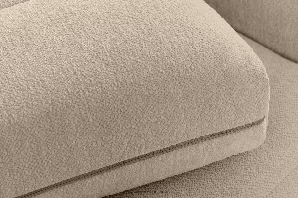 BLUME Modernes Ecksofa aus Chenille-Stoff links cremefarben cremefarbe - Foto 8