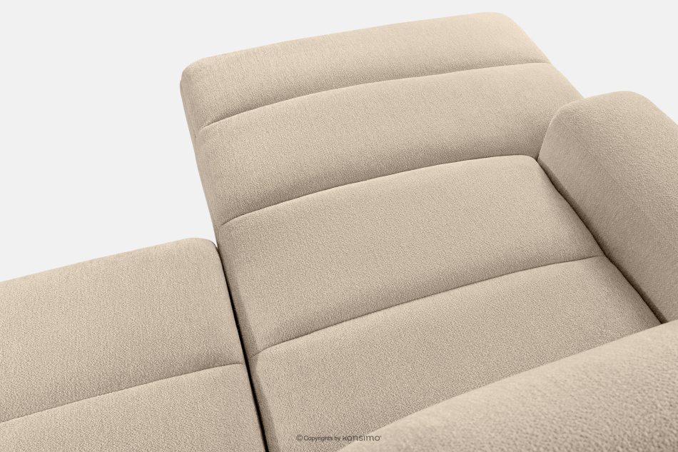 BLUME Modernes Ecksofa aus Chenille-Stoff links cremefarben cremefarbe - Foto 10