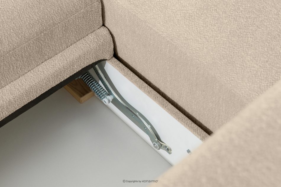 BLUME Modernes Ecksofa aus Chenille-Stoff links cremefarben cremefarbe - Foto 14