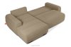 BLUME Modernes Ecksofa aus Chenille-Stoff links dunkelbeige dunkelbeige - Foto 5