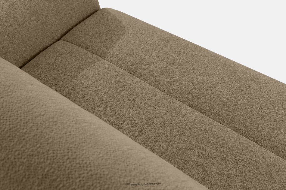 BLUME Modernes Ecksofa aus Chenille-Stoff links dunkelbeige dunkelbeige - Foto 5