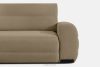 BLUME Modernes Ecksofa aus Chenille-Stoff links dunkelbeige dunkelbeige - Foto 7