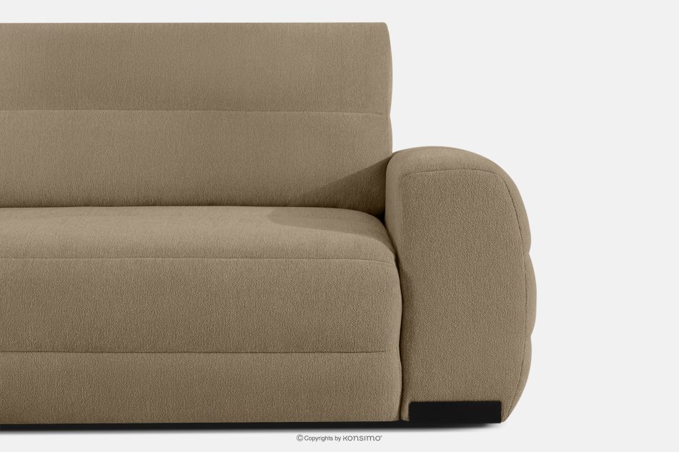 BLUME Modernes Ecksofa aus Chenille-Stoff links dunkelbeige dunkelbeige - Foto 6
