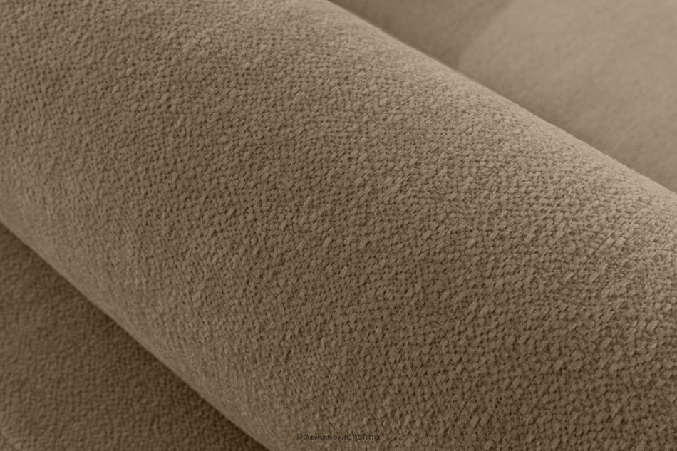 BLUME Modernes Ecksofa aus Chenille-Stoff links dunkelbeige dunkelbeige - Foto 7