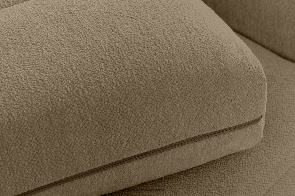 BLUME Modernes Ecksofa aus Chenille-Stoff links dunkelbeige dunkelbeige - Foto 8