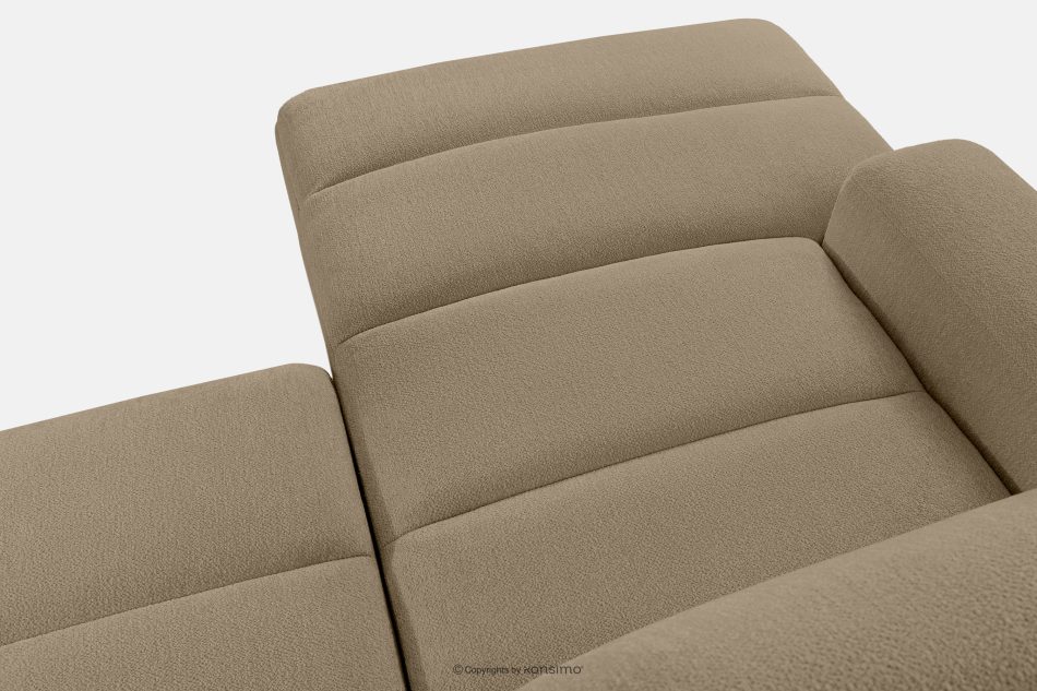 BLUME Modernes Ecksofa aus Chenille-Stoff links dunkelbeige dunkelbeige - Foto 10