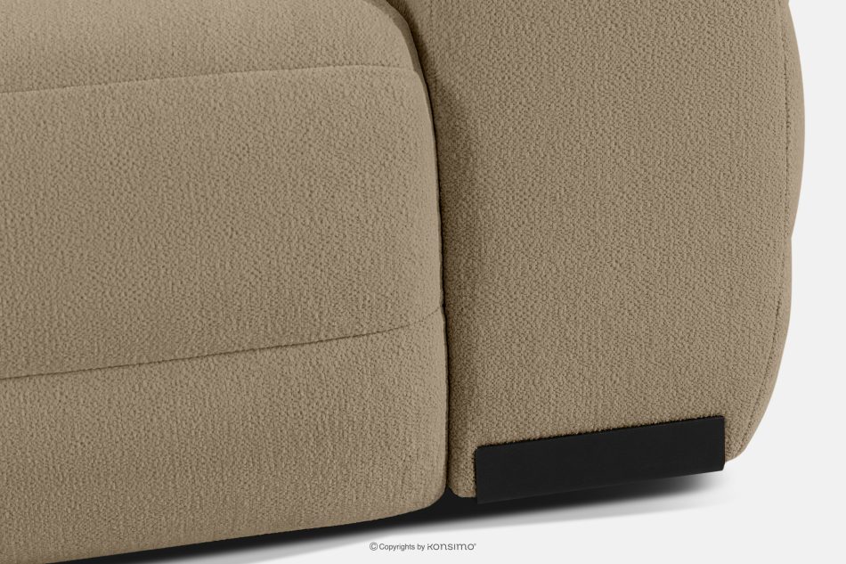 BLUME Modernes Ecksofa aus Chenille-Stoff links dunkelbeige dunkelbeige - Foto 15