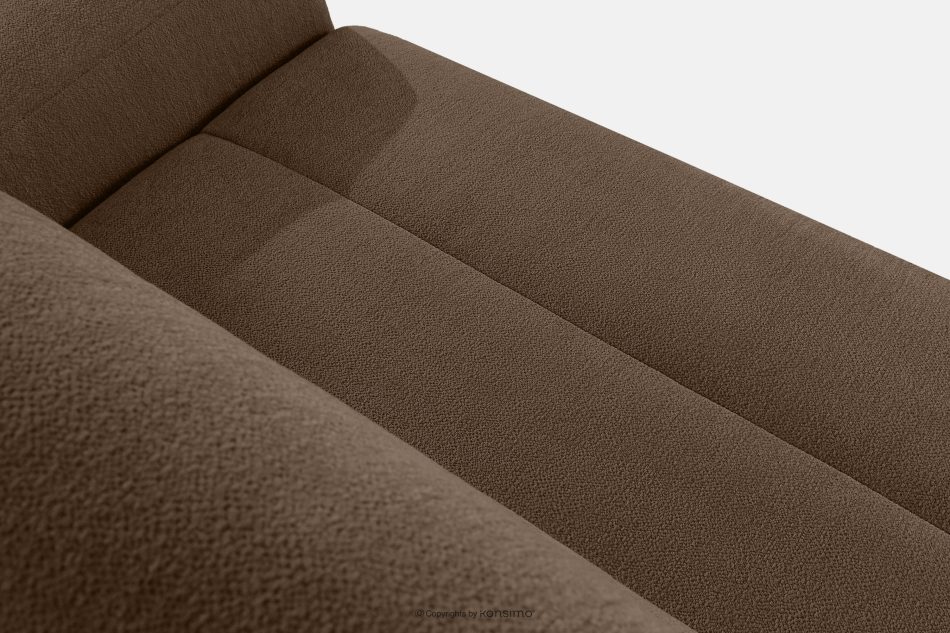 BLUME Modernes Ecksofa aus Chenille-Stoff links braun braun - Foto 5