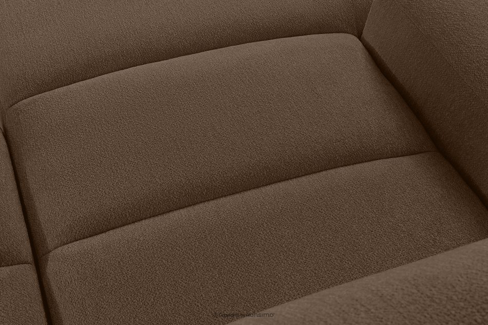 BLUME Modernes Ecksofa aus Chenille-Stoff links braun braun - Foto 9