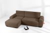 BLUME Modernes Ecksofa aus Chenille-Stoff links braun braun - Foto 2