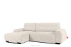 BLUME Modernes Ecksofa aus Chenille-Stoff links ecru ecru - Foto 3