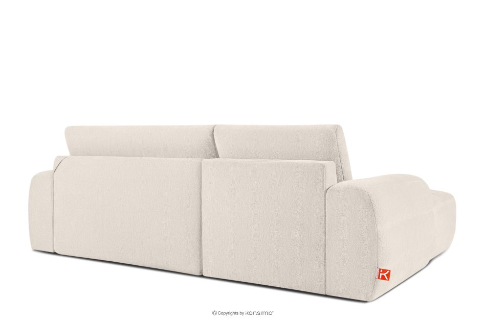 BLUME Modernes Ecksofa aus Chenille-Stoff links ecru ecru - Foto 3