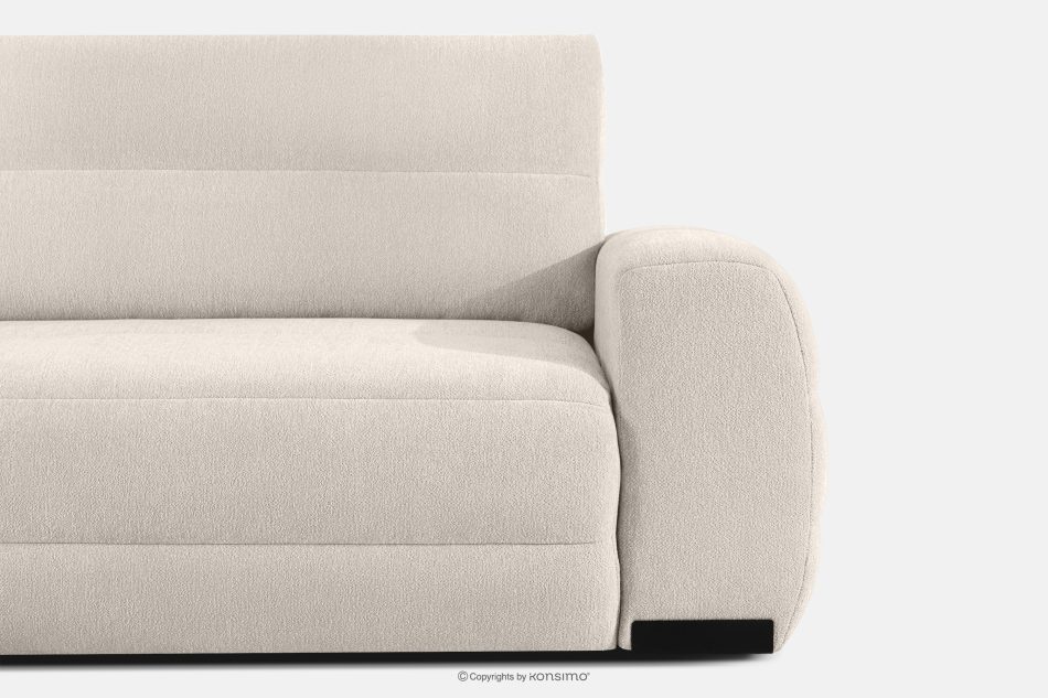 BLUME Modernes Ecksofa aus Chenille-Stoff links ecru ecru - Foto 6