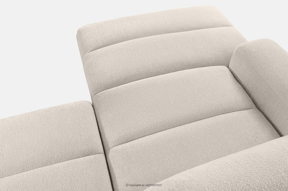 BLUME Modernes Ecksofa aus Chenille-Stoff links ecru ecru - Foto 10