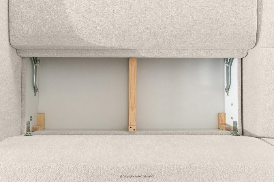 BLUME Modernes Ecksofa aus Chenille-Stoff links ecru ecru - Foto 12