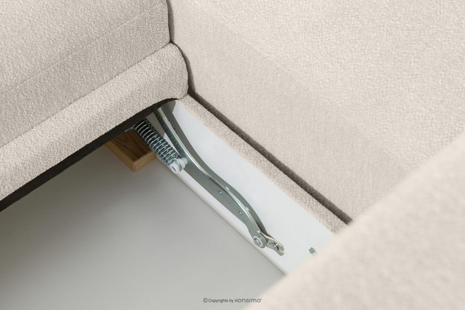 BLUME Modernes Ecksofa aus Chenille-Stoff links ecru ecru - Foto 14