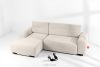 BLUME Modernes Ecksofa aus Chenille-Stoff links ecru ecru - Foto 2
