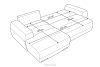 BLUME Modernes Ecksofa aus Chenille-Stoff links cremefarben cremefarbe - Foto 19