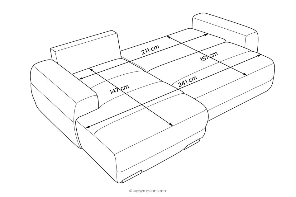 BLUME Modernes Ecksofa aus Chenille-Stoff links cremefarben cremefarbe - Foto 18