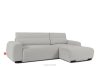 BLUME Modernes Ecksofa aus Chenille-Stoff rechts hellgrau hellgrau - Foto 3