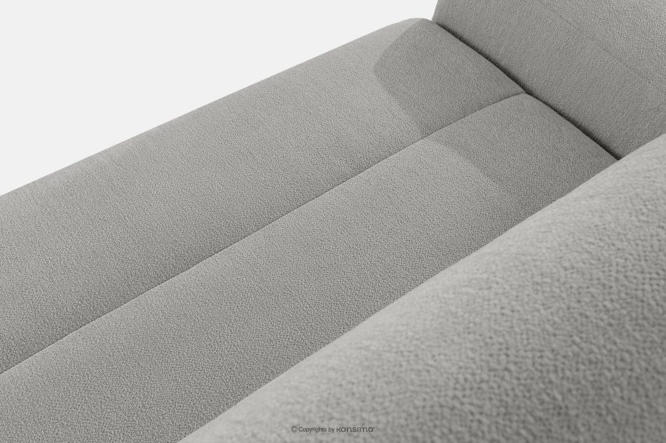 BLUME Modernes Ecksofa aus Chenille-Stoff rechts hellgrau hellgrau - Foto 5