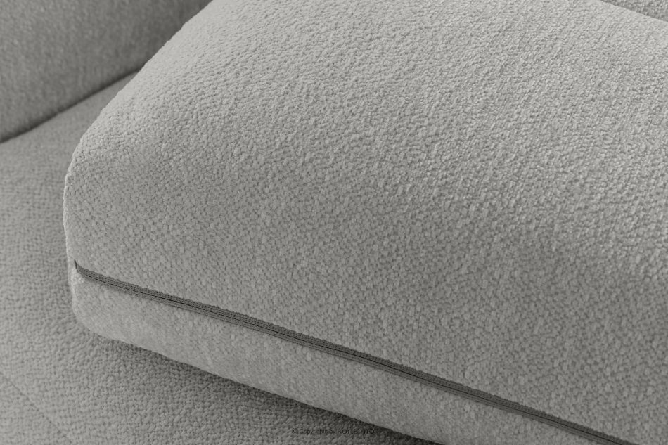BLUME Modernes Ecksofa aus Chenille-Stoff rechts hellgrau hellgrau - Foto 8