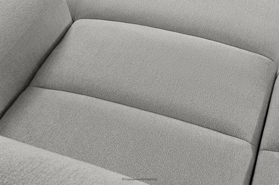 BLUME Modernes Ecksofa aus Chenille-Stoff rechts hellgrau hellgrau - Foto 9