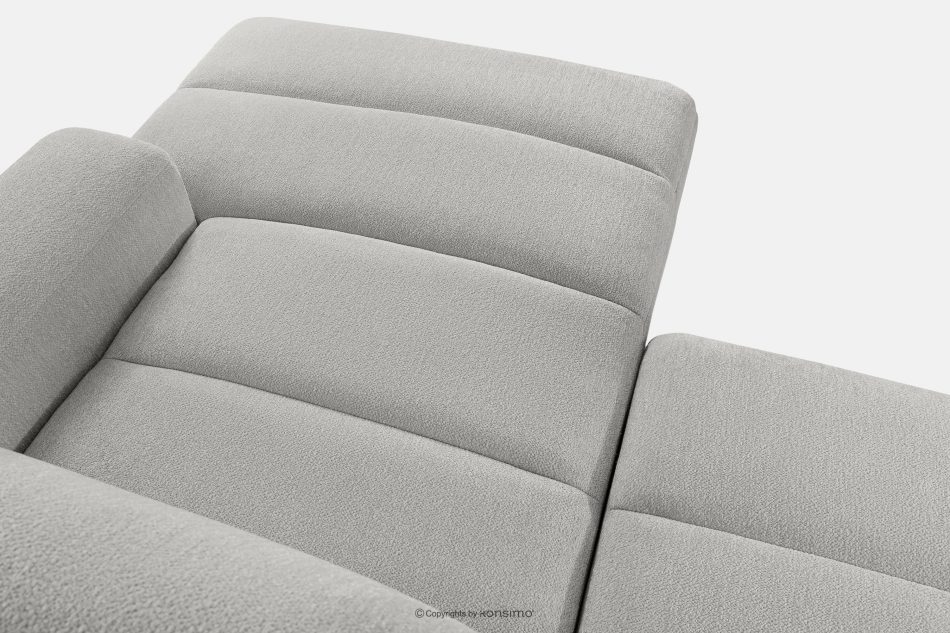 BLUME Modernes Ecksofa aus Chenille-Stoff rechts hellgrau hellgrau - Foto 10
