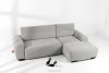 BLUME Modernes Ecksofa aus Chenille-Stoff rechts hellgrau hellgrau - Foto 2