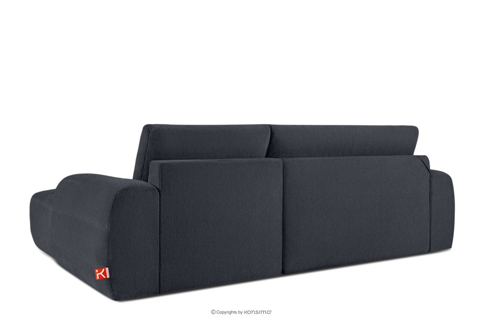 BLUME Modernes Ecksofa aus Chenille-Stoff rechts graphit graphit - Foto 3