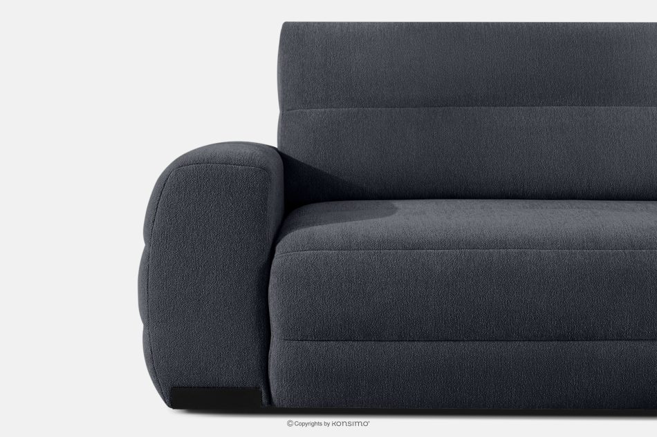 BLUME Modernes Ecksofa aus Chenille-Stoff rechts graphit graphit - Foto 6