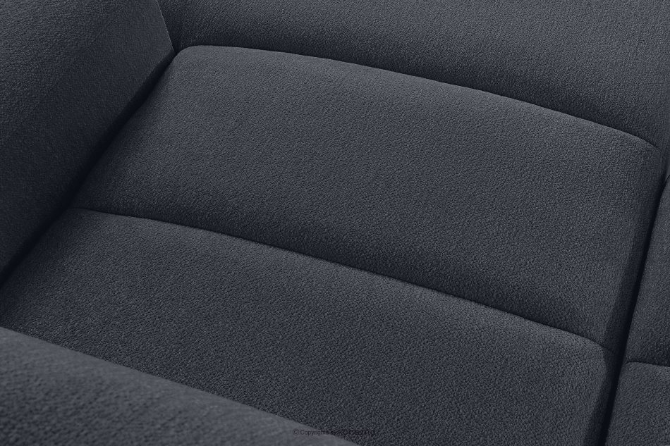 BLUME Modernes Ecksofa aus Chenille-Stoff rechts graphit graphit - Foto 9
