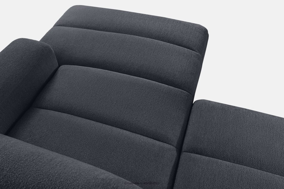 BLUME Modernes Ecksofa aus Chenille-Stoff rechts graphit graphit - Foto 10