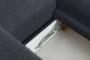 BLUME Modernes Ecksofa aus Chenille-Stoff rechts graphit graphit - Foto 15