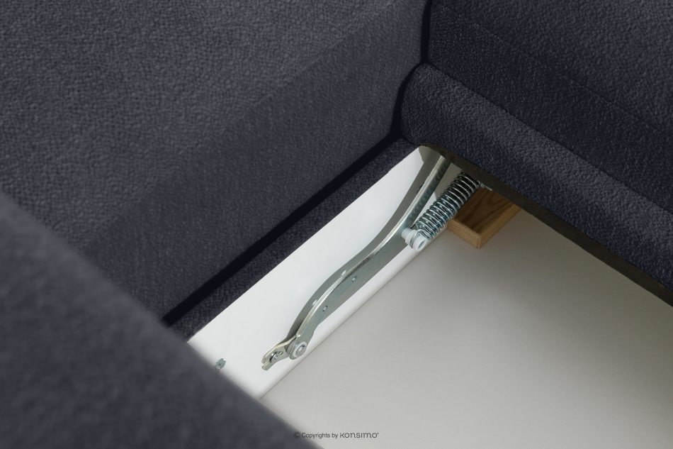 BLUME Modernes Ecksofa aus Chenille-Stoff rechts graphit graphit - Foto 14